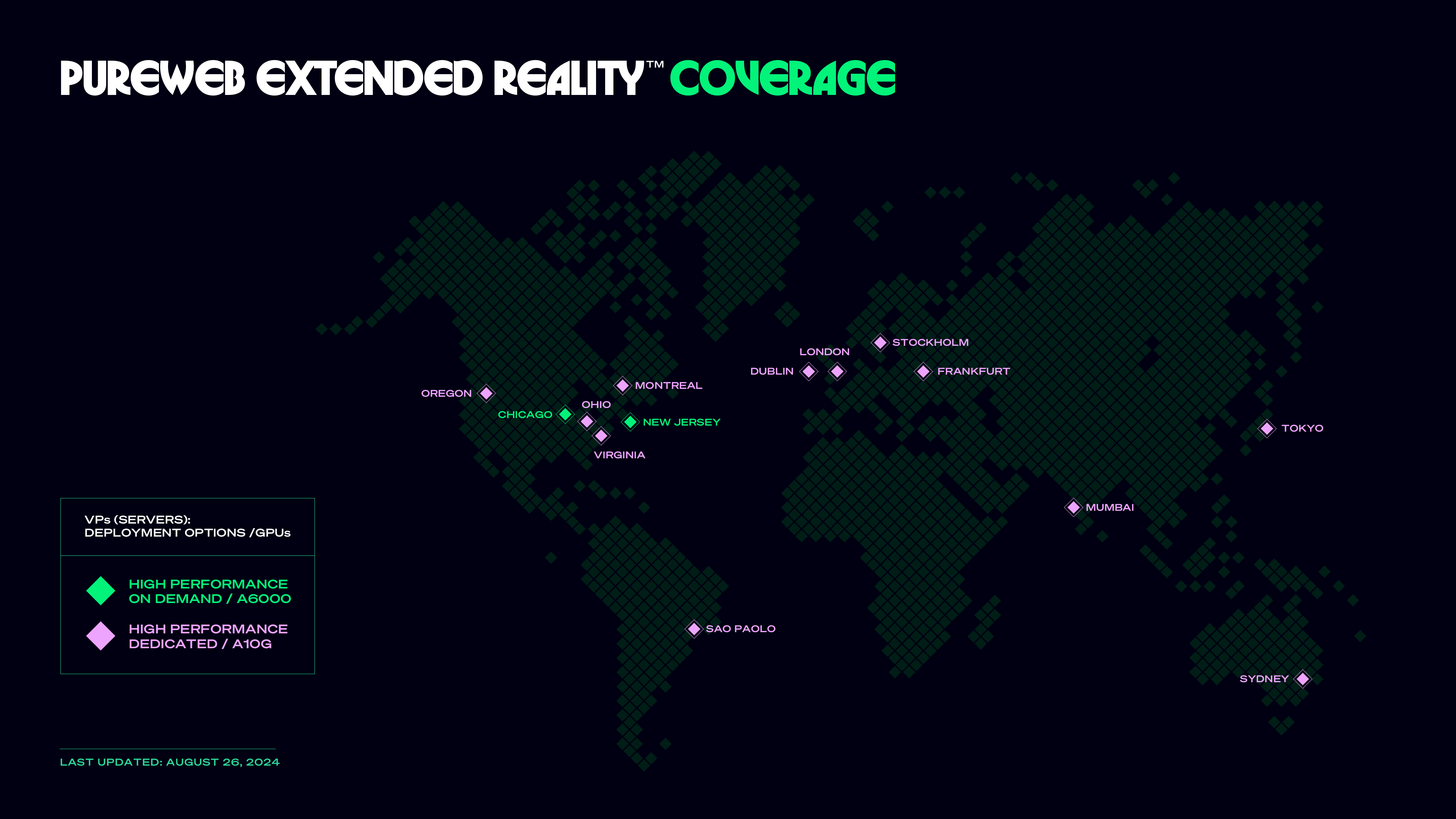 PureWeb Extended Reality VR Streaming Coverage Map | PureWeb