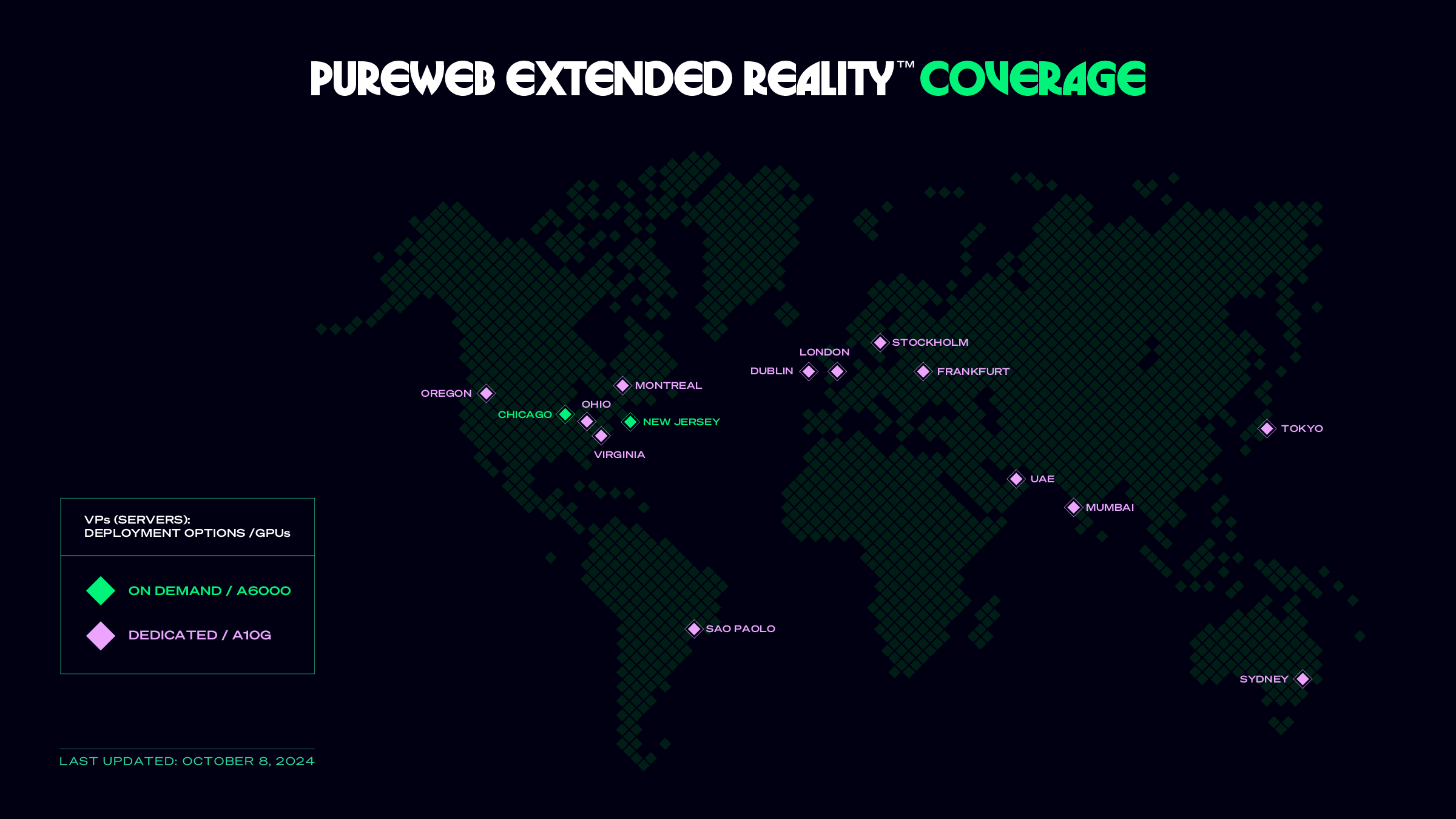 PureWeb Extended Reality VR Streaming Coverage Map | PureWeb