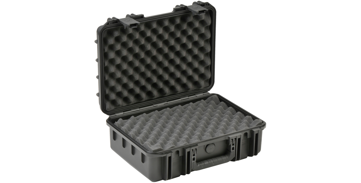 SKB Cases iSeries Injection Molded Mil Standard Waterproof Case With Cubed  Foam With Cushion Grip Handle 17 H x 6 12 W x 6 12 D Black - Office Depot