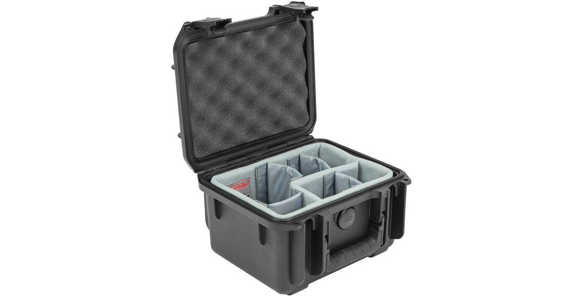 SKB 3I-0907-4-DT Small Mil-Std Waterproof Case 4 Deep with Think Tank  Designed Dividers (Black)