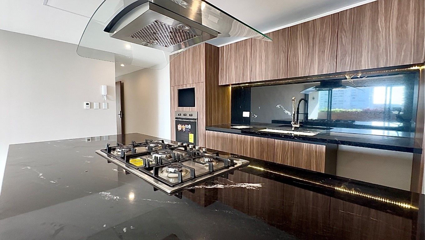 cocina de lujo, acabados con materiales premium