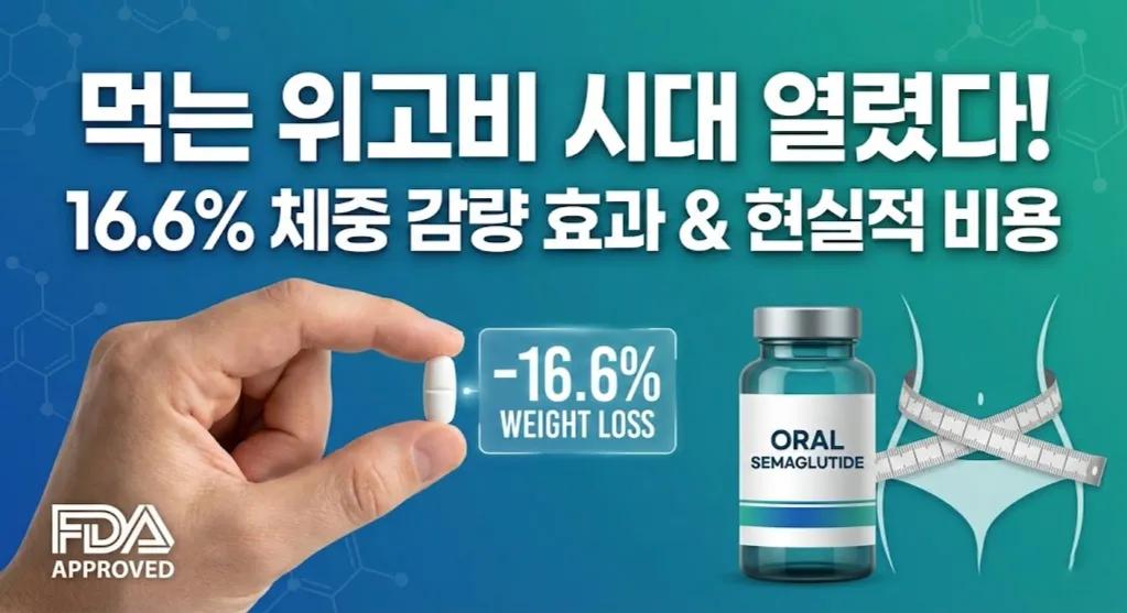 먹는 위고비 시대 열렸다! 16% 체중 감량 효과와 현실적인 비용 분석
