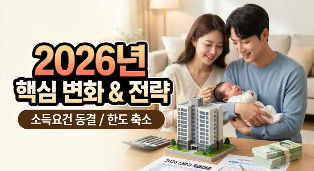 2026 신생아 특례대출 소득 완화 취소 및 한도 축소 핵심 정리