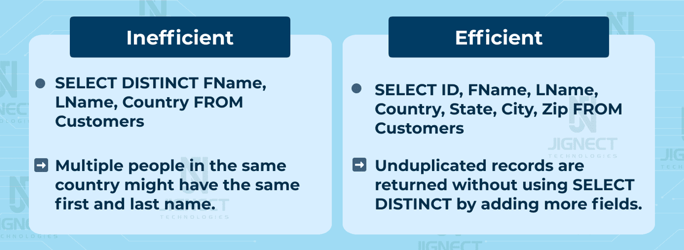 avoid-DISTINCT-in-SELECT-query