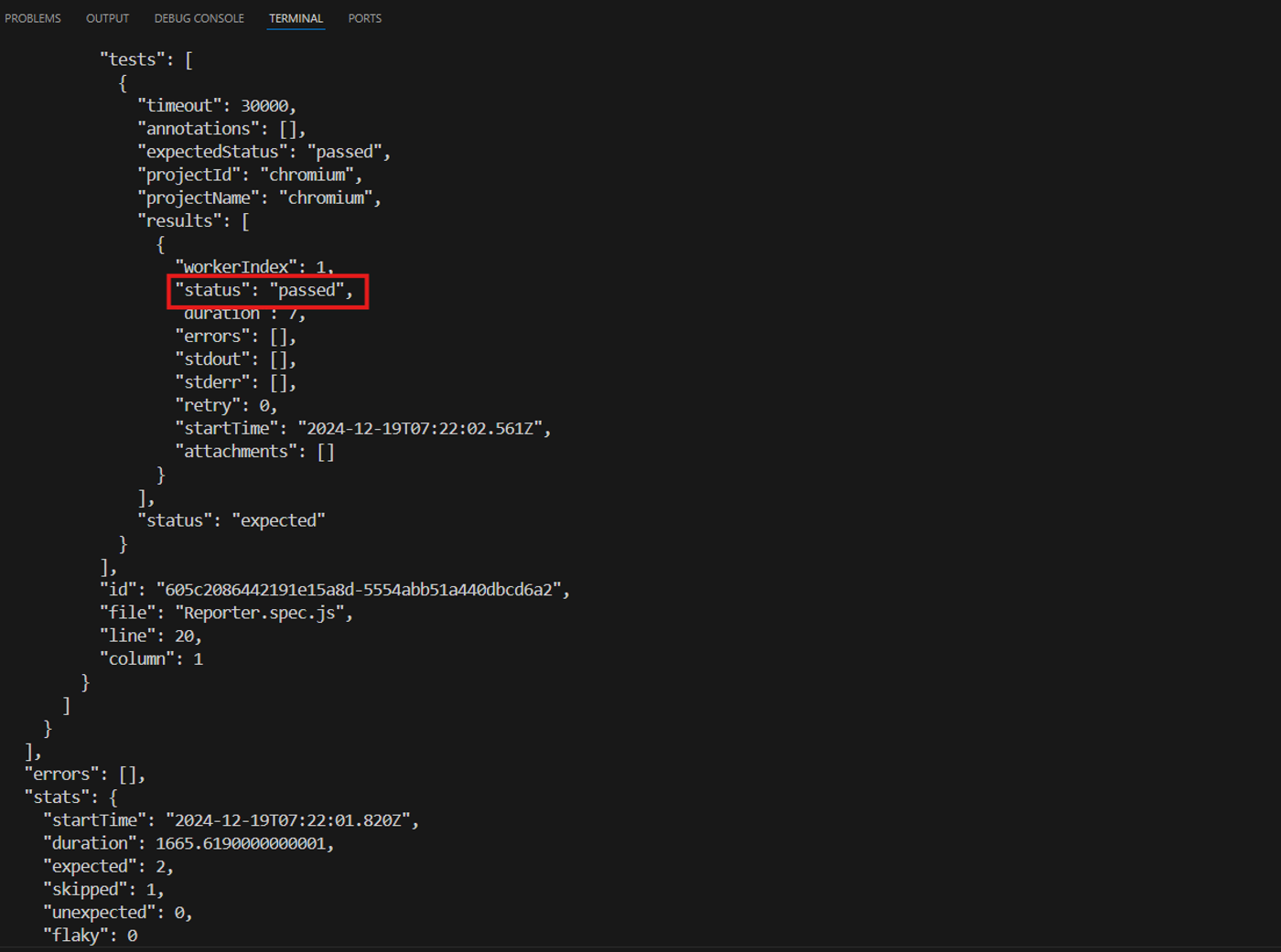 Json-reporter