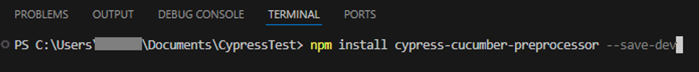 install-cyress-cucumber