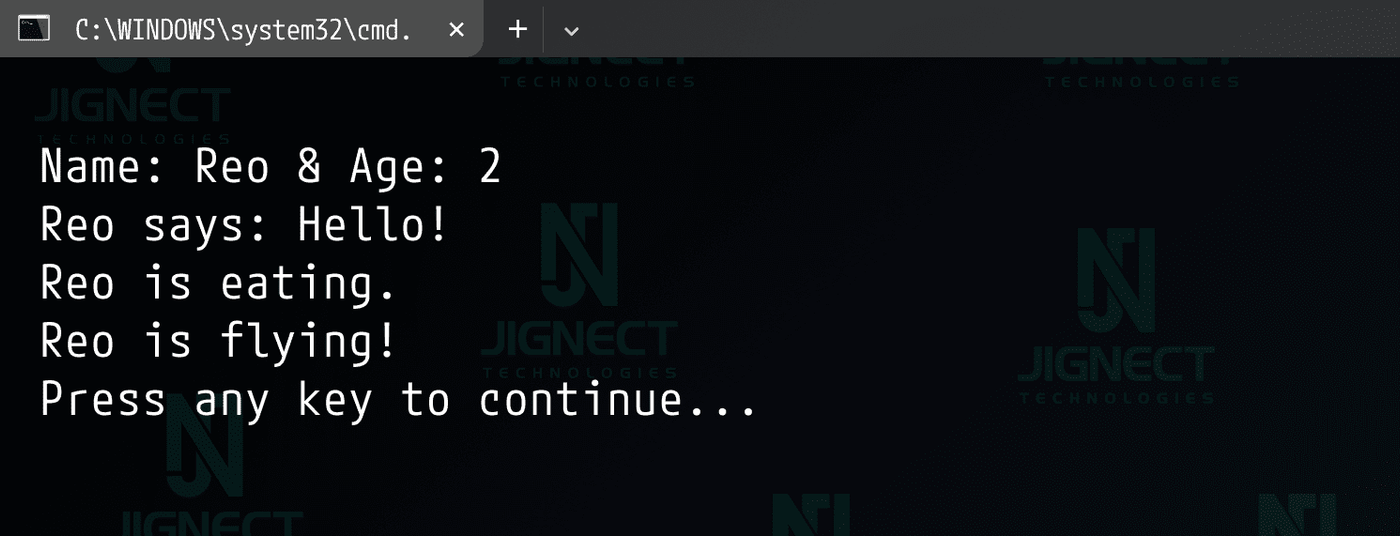 Inheritance Output