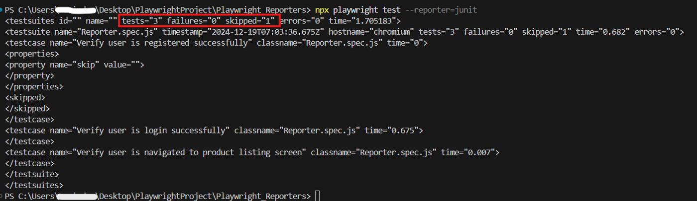 Junit-reporter