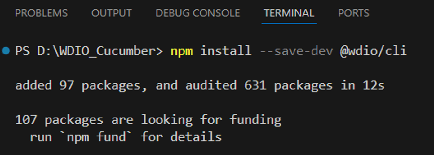 install-wdio-cli