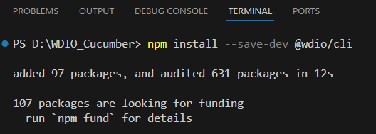 install-wdio-cli