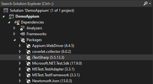 Appium-C#-dependencies