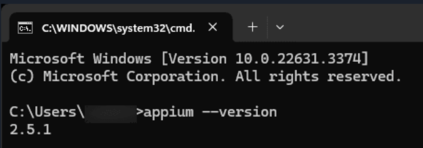 appium-version