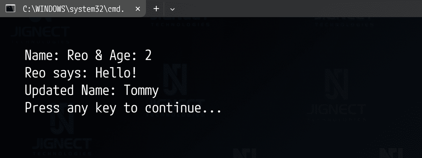 𝐄𝐧𝐜𝐚𝐩𝐬𝐮𝐥𝐚𝐭𝐢𝐨𝐧 Output