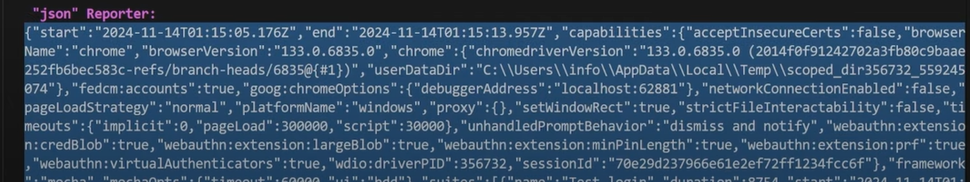 json-report-result