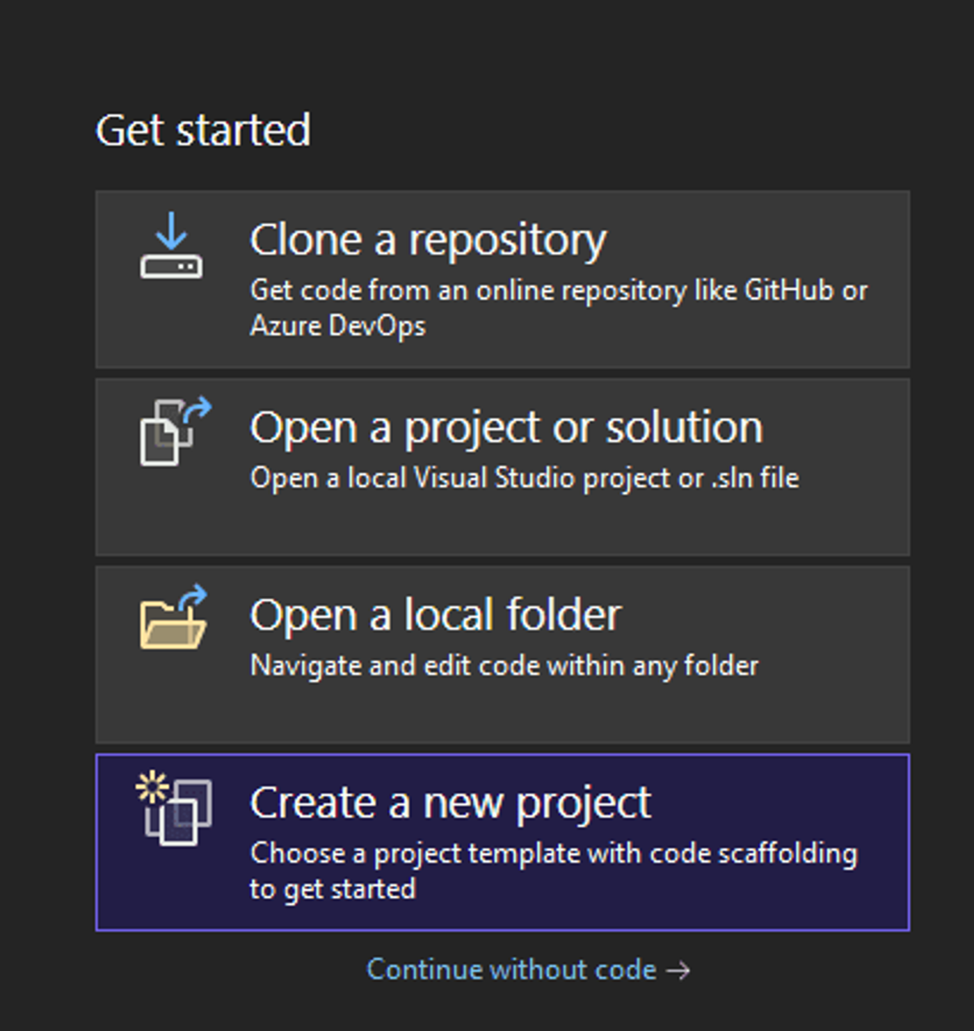 create-new-project