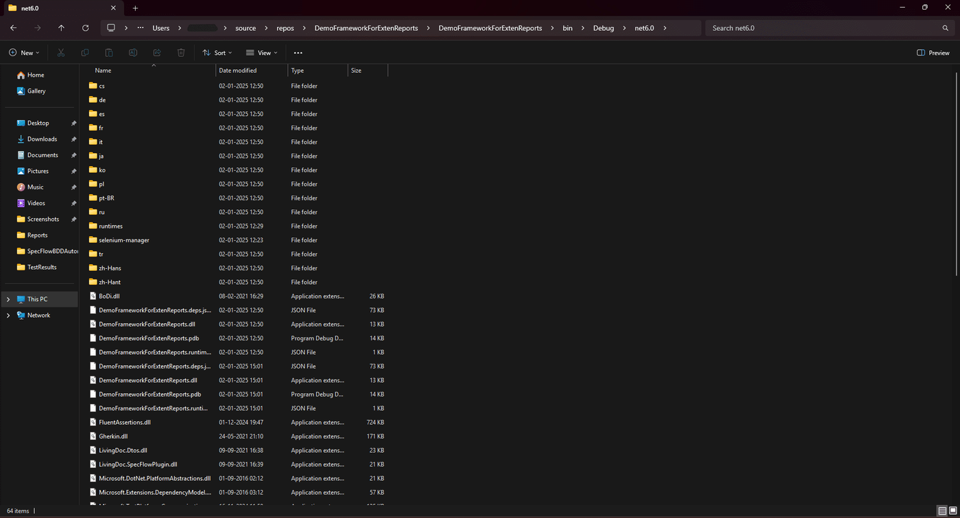Using LivingDoc.HTML Report directory