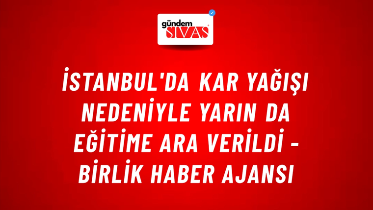 İstanbul'da kar yağışı nedeniyle yarın da eğitime ara verildi - Birlik Haber Ajansı