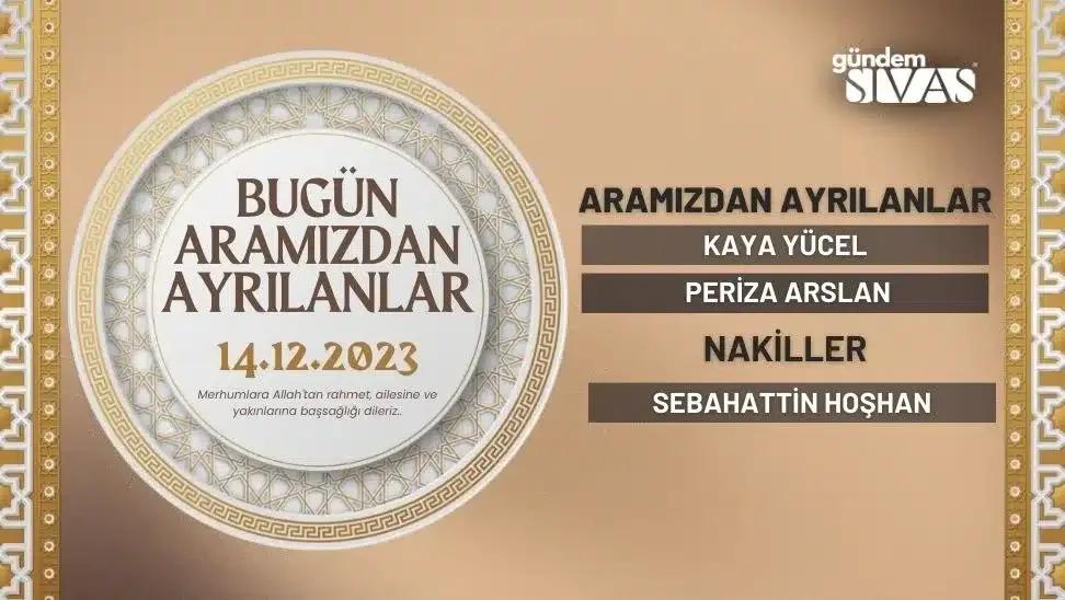 Bugün Aramızdan Ayrılanlar - 14.12.2023