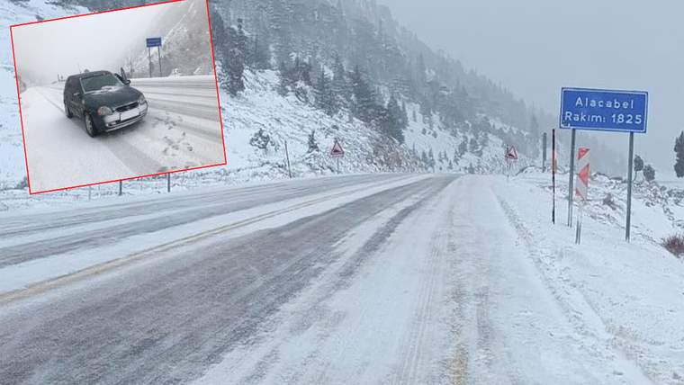 Antalya'da Alacabel yolu kardan temizlendi, yüksek kesimlerde tipi etkili oldu - Birlik Haber Ajansı