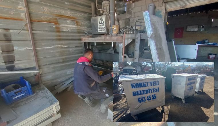 Korkuteli Belediyesi, kendi atölyesinde çöp konteyneri üretiyor - Birlik Haber Ajansı