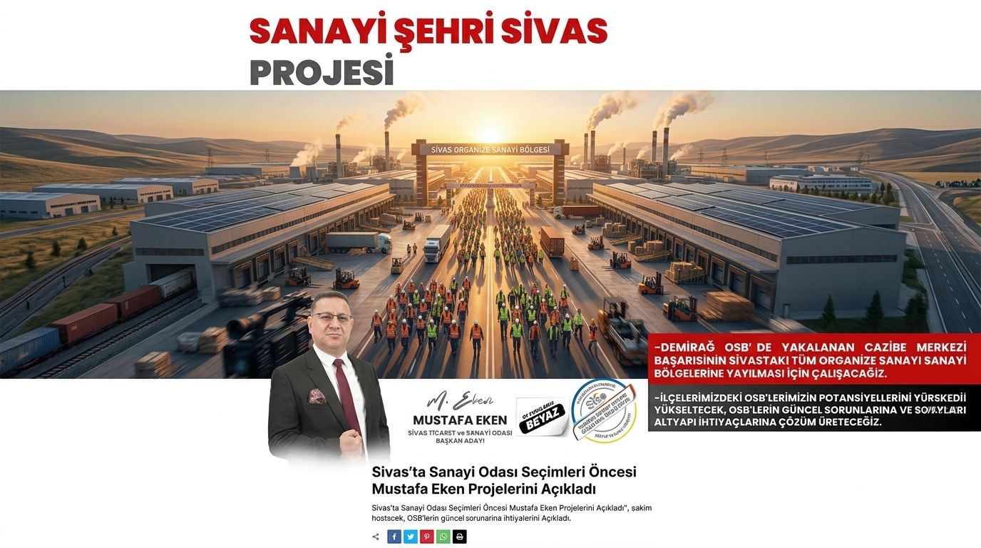 Eken’den Sivas Ekonomisi İçin “Sanayi, Lojistik ve Serbest Bölge” Hamlesi