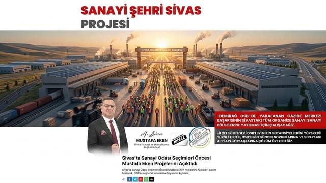 Eken’den Sivas Ekonomisi İçin “Sanayi, Lojistik ve Serbest Bölge” Hamlesi