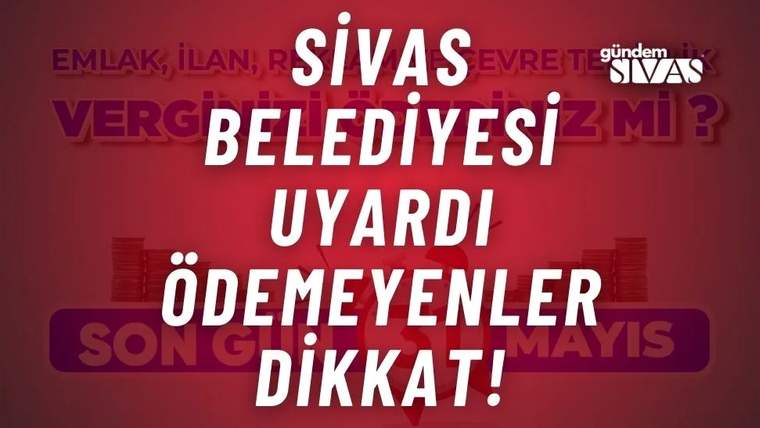 Kırmızı zeminli duyuru grafiğinde beyaz büyük harflerle ödemeyenlere yönelik uyarı metni yer alıyor.