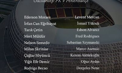 Fenerbahçe'nin Gaziantep FK Maçı Kamp Kadrosu Açıklandı