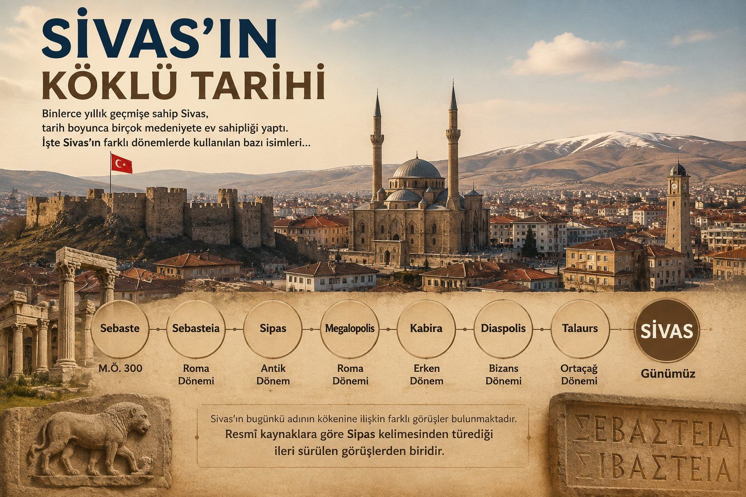 Sivas’ın Eski Adı Sebasteia: Şehrin İsmi Nereden Geliyor?