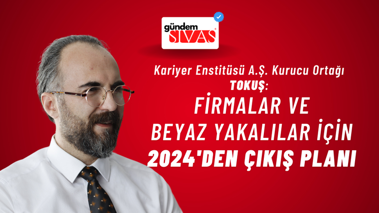 Kırmızı zeminli duyuruda gözlüklü, sakallı bir erkek portresi ve beyaz harflerle kariyer yazıları yer alıyor.