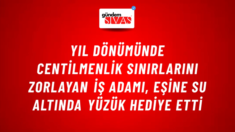 Yıl Dönümünde Centilmenlik Sınırlarını Zorlayan İş Adamı, Eşine Su Altında Yüzük Hediye Etti