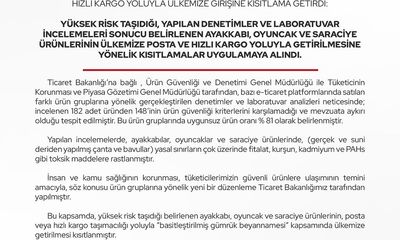 Ticaret Bakanlığı Üç Ürün Grubunun Posta ile Girişini Yasakladı
