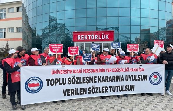 Eğitim-Bir-Sen, Gümüşhane'de üniversite idari personeline yer değişikliği hakkı verilmemesini protesto etti! - Birlik Haber Ajansı