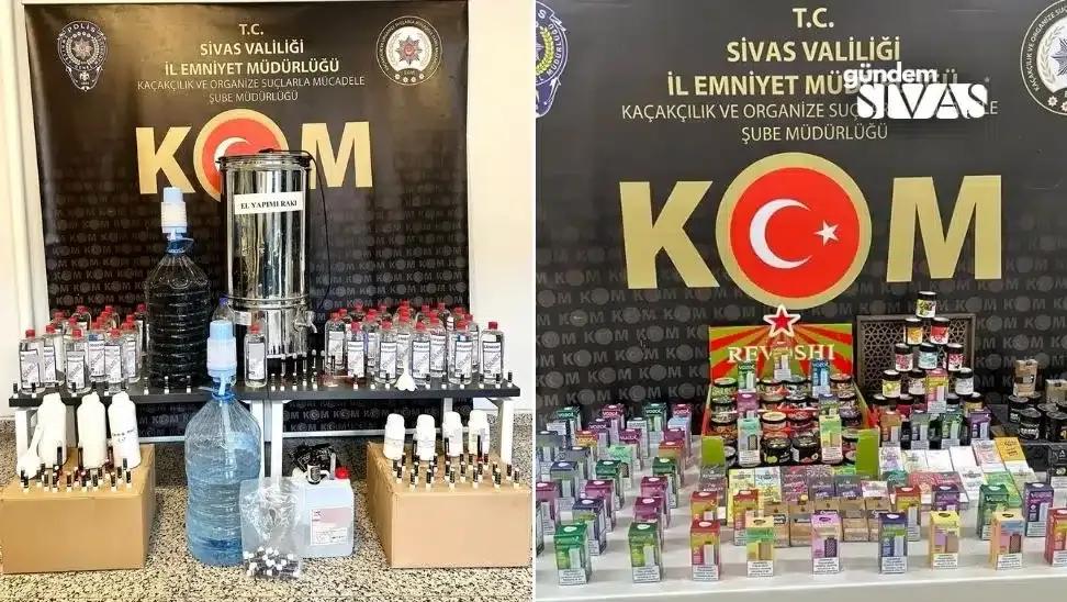 Sivas'ta Büyük Çaplı Kaçakçılık Baskını