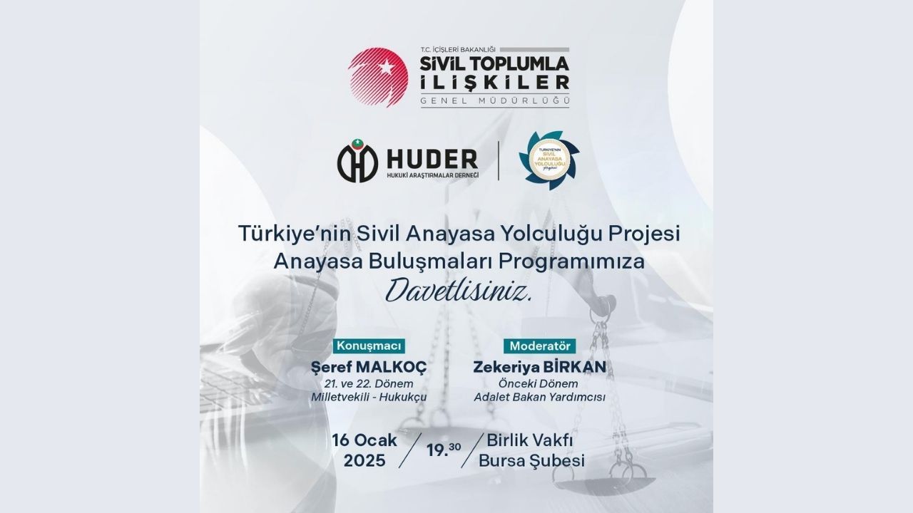Bursa’da HUDER ile sivil anayasa buluşması - Birlik Haber Ajansı