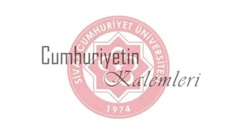 Beyaz zemin üzerinde Sivas Cumhuriyet Üniversitesi amblemi ve “Cumhuriyetin Kalemleri” yazısı yer alıyor.
