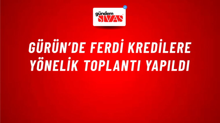 Gürün’de Ferdi Kredilere Yönelik Toplantı Yapıldı