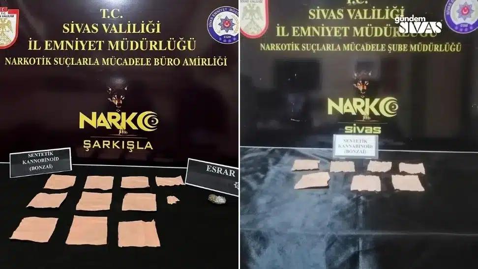 Sivas Emniyet'ten Narkotik Madde Operasyonları