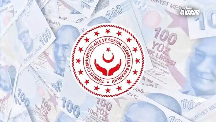 Türk Lirası banknotları üzerinde Aile ve Sosyal Hizmetler Bakanlığı logosu.