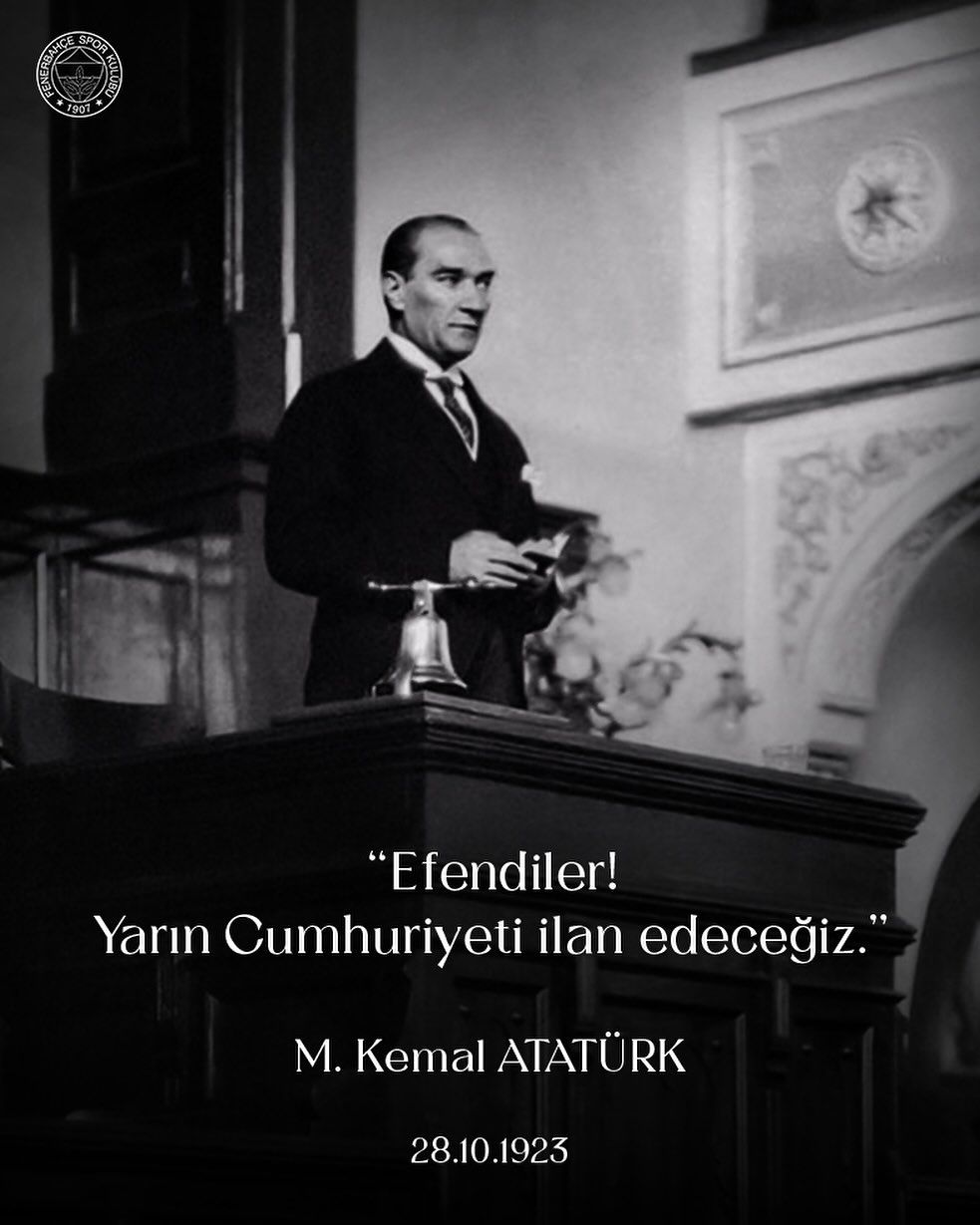 Fenerbahçe Taraftarına Tarihi Bir Duyuru: "Efendiler, Yarın Cumhuriyet'i İlan Edeceğiz"