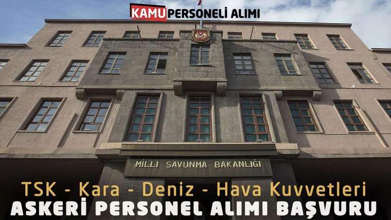 Üzerinde “Kamu Personeli Alımı” ve “Milli Savunma Bakanlığı” yazıları bulunan taş bina cephesi.