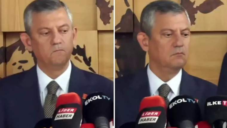 Basın toplantısına damga vuran an: Özgür Özel kameralara yakalandı