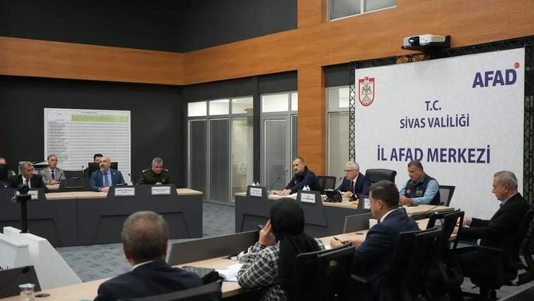 Sivas'ta İl Afet ve Risk Azaltma Planı Toplantısı Gerçekleştirildi