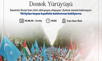 Sivas’ta “Zulme Karşı Ses Ver” Yürüyüşü: Filistin ve Doğu Türkistan İçin Destek