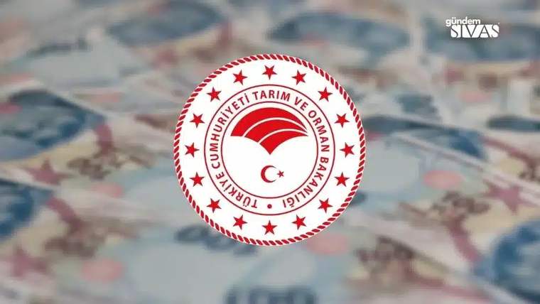 Bulanık banknot görüntüsü üzerinde Tarım ve Orman Bakanlığına ait dairesel mühür yer alıyor.