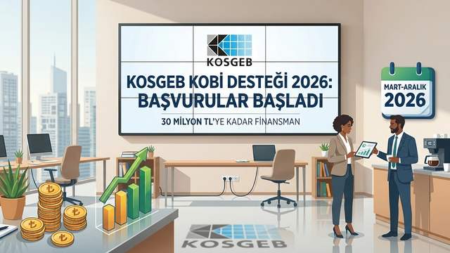 KOSGEB KOBİ desteği 2026: 30 milyon TL’ye kadar finansman başvuruları başladı