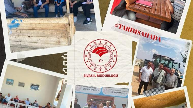 Bir grup insan, masanın etrafında oturarak tarım konularında bilgilendirme toplantısı yapıyor.