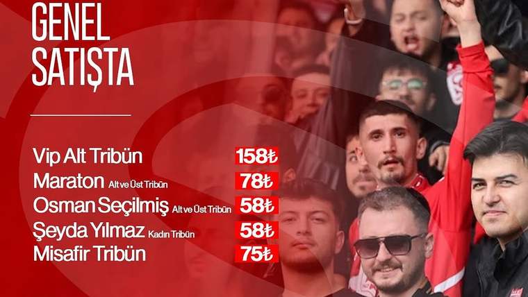 Sivasspor - Hatayspor Maçı Biletleri Taraftarlara Sunuldu