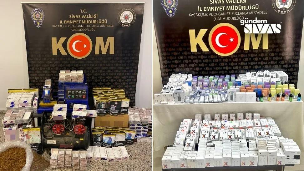 Sivas'ta Sigara Kaçakçılarına Büyük Darbe