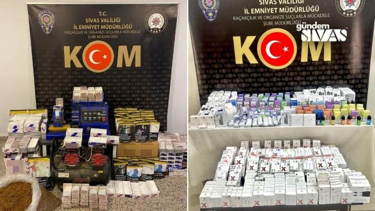 Sivas'ta Sigara Kaçakçılarına Büyük Darbe